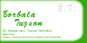 borbala tuzson business card